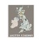 Stupell Industries Kid's Map of United Kingdom Wall Plaque, design by Carla Daly